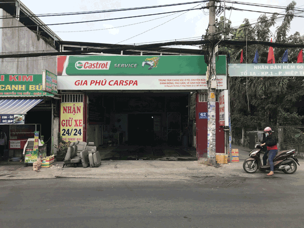 Sang tiệm rửa xe và bãi giữ xe 2 mặt tiền 62 Nguyễn Thị Kiểu, quận 12