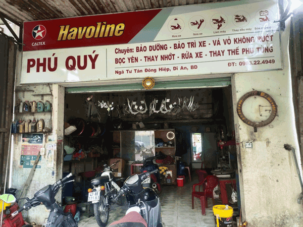 Sang Tiệm Sửa Xe Đầy Đủ Đồ Nghề tại Thuận An- Bình Dương