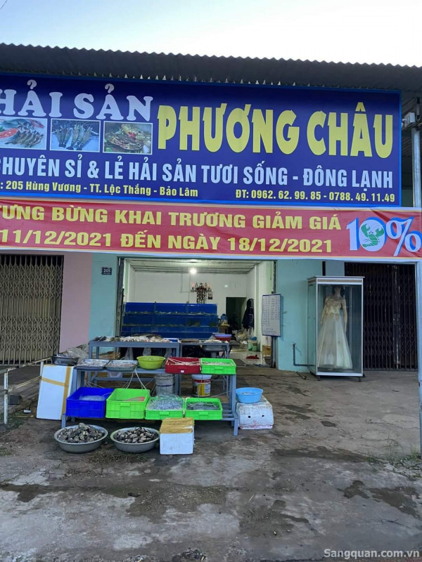 Sang nhượng vựa hải sản tươi sống tại Bảo Lâm - Lâm Đồng